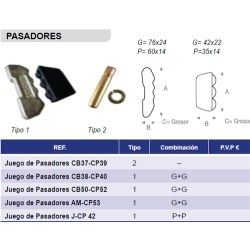 JUEGO PASADORES J-CP 42 