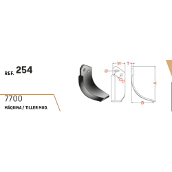 CUCHILLA ALFA 254 50x6 T-105   D 