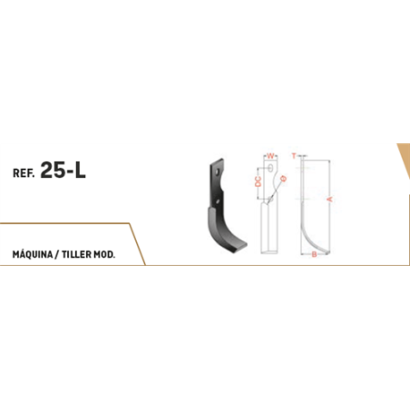 CUCHILLA AGRIA 25-L 30x5 T-11 COLISO   D 