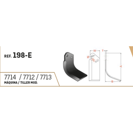 CUCHILLA PASQUALI 198-E 60x6 T-125   D 