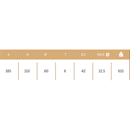 CUCHILLA AGRIA 164-BL2 60x6 T-125   D 