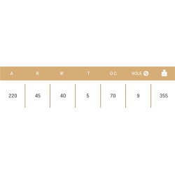 CUCHILLA AGRIA 178-C 40x5 T-9   I  2