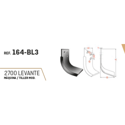 CUCHILLA AGRIA 164-BL3 60x6 T-105   I  2