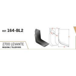 CUCHILLA AGRIA 164-BL2 60x6 T-125   D  2