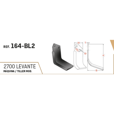 CUCHILLA AGRIA 164-BL2 60x6 T-125   D 