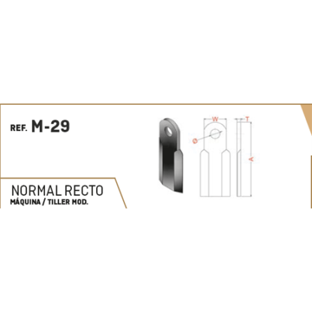 MARTILLO M-29 60x10 T-26 RECTO AGRATOR 