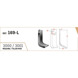 CUCHILLA AGRIA 169-L 50x6 T-105   D  2