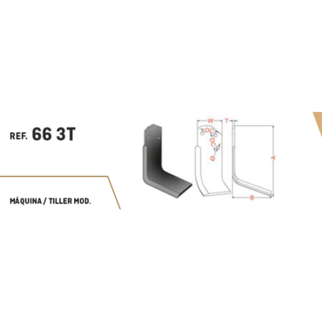 CUCHILLA AGRIA  66 3T 60x6 T-105   D 