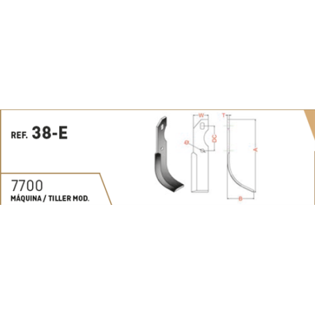 CUCHILLA AGRIA  38-E 35x6 T-11 COLISO   D 