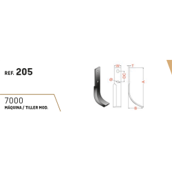 CUCHILLA AGRIA 205 30x5 T-105   D  2