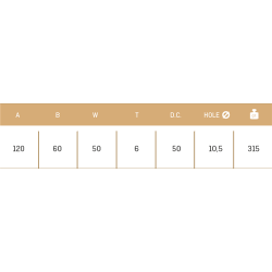 CUCHILLA AGRIA 169-C 50x6 T-105   I 