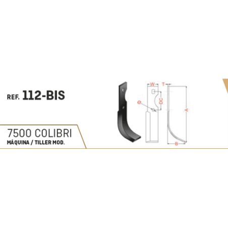 CUCHILLA GRILLO 112-BIS 30x5 T-9 COLISO   I 