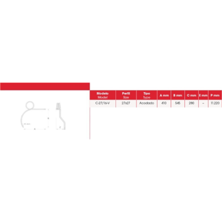 BRAZOS PIÑA VIÑEDO 27/16 IZQ 