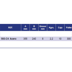 REJAS CASAMAYOR 593-C4 S/N ACERO 8 mm  2