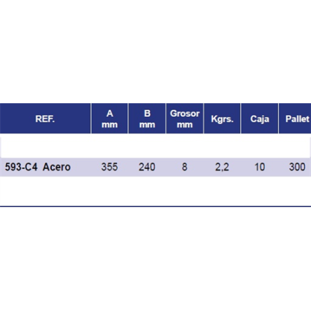 REJAS CASAMAYOR 593-C4 S/N ACERO 8 mm 