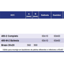 VIBRO ORIGINAL 450-260x10CH-60x60 BALL  BRAZO 