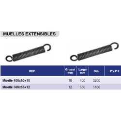MUELLE EXTENSIBLE 500 x 55 x 12 