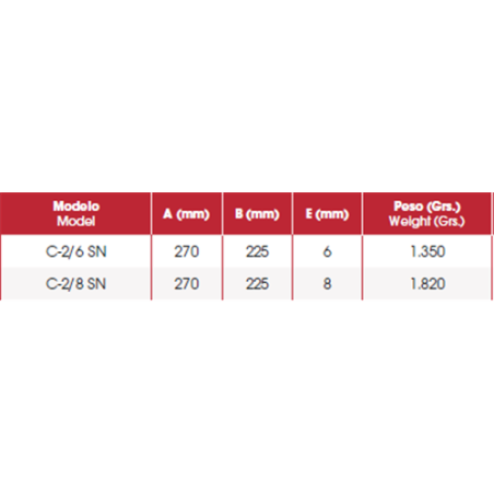 REJAS PIÑA C- 2 1513-A 6 MM SN 