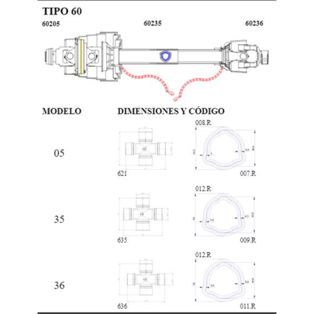 TRANSMHOMOCINE 60235/1200/KH/651EB-X351 1200mm 