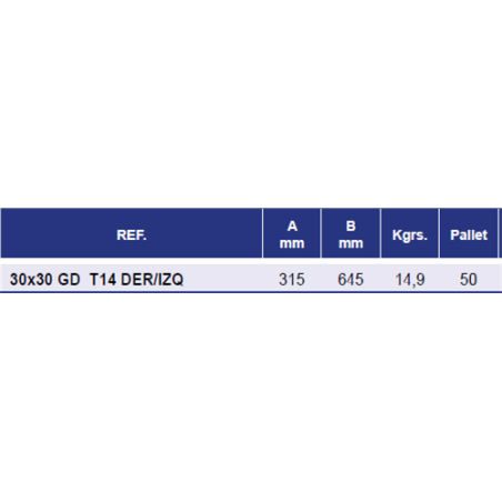 BRAZOS CASAMAYOR 30x30 IZQUIERD GD T/FRANCES 