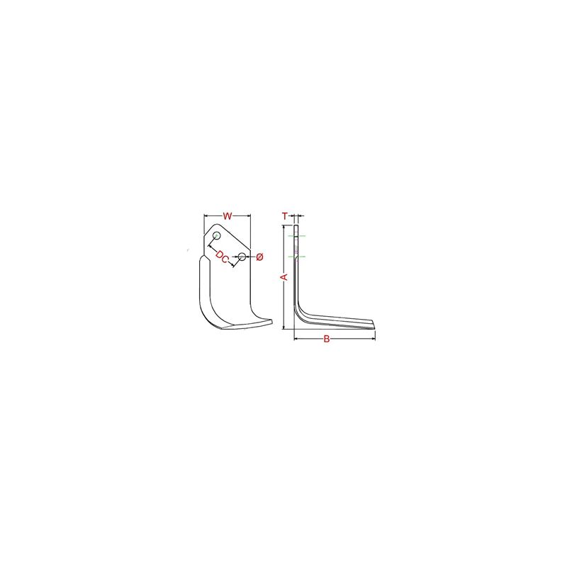 CUCHILLA MOLLON 178-ML 40x5 T-105   D 